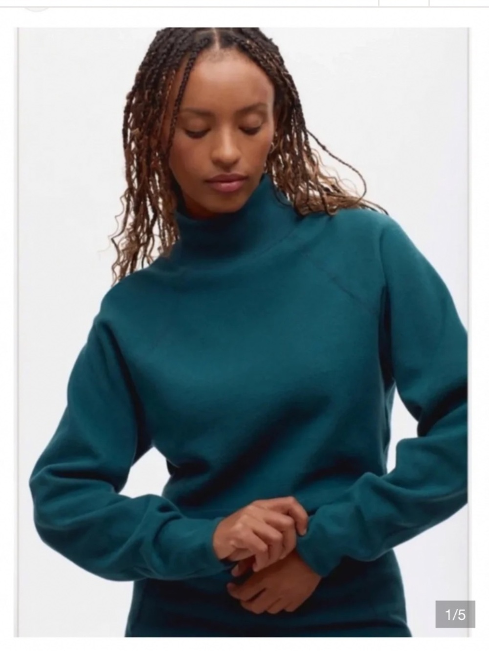 🩷 deep teal 100% cotton mockneck 🩷